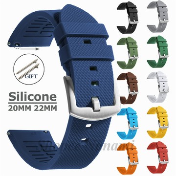 SEIKO 20 毫米 22 毫米彩色矽膠錶帶快速釋放通用錶帶適用於精工潛水員手鍊柔軟防水橡膠運動腕帶細沙圖案