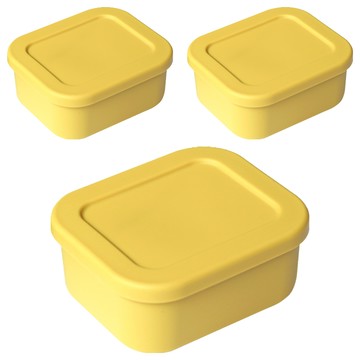 Reborn.J 長方形矽膠保鮮盒 Set 3個 耐熱-40°C~250°C 韓國產  300ml