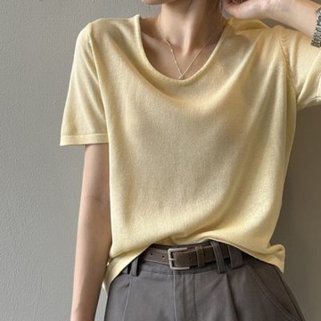 [米蘭精品] 現貨+預購 法式寬鬆襯衫上衣短袖罩衫T恤大碼休閒女裝-寬鬆百搭女上衣6色74ma71