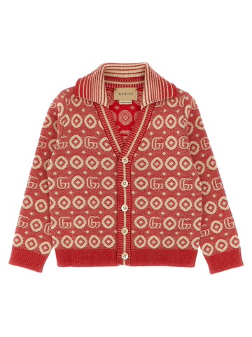 Gucci Jaquard Logo Cardigan