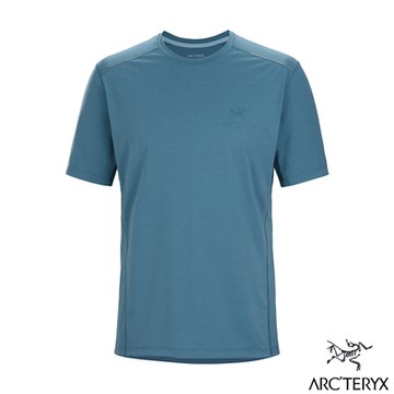 【Arcteryx 始祖鳥官方直營】男 Motus Arc Word快乾短袖圓領衫 快樂雜藍