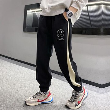 GILE男童束腳褲春秋裝加絨衛褲兒童休閑褲子秋款運動褲長褲潮