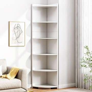 書架家用書櫃儲物櫃一體落地多層收納櫃轉角櫃三角置物架新款角櫃 幸福驛站