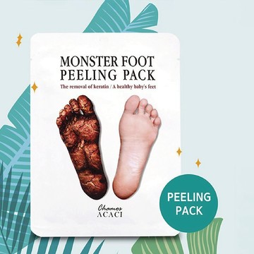 【Chamos ACACI】怪獸足部去角質膜1雙入｜韓國 保濕 去角質 足部保養 足部去角質 DS029061