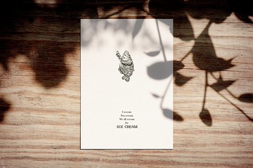 吶喊冰淇淋明信片