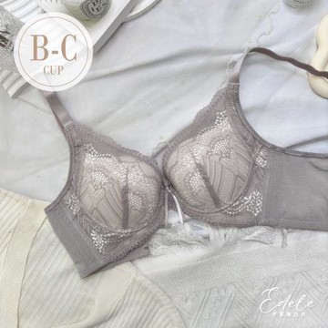 【伊黛爾】溫柔戀人 集中包覆軟鋼圈釋壓機能單件內衣 (B/C罩,淺灰)