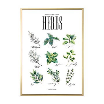 香草集 香草葉藝術畫框  30 x 40cm  金色