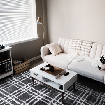 【山德力】土耳其現代風長毛地毯 160X230cm 格紋黑