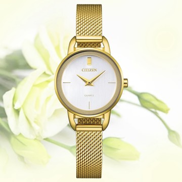 CITIZEN 星辰 LADYS 米蘭帶 石英女錶EZ7008-58A