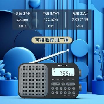 飛利浦TAR6109收音機全波段專業調頻廣播考試四六級聽力英語便攜