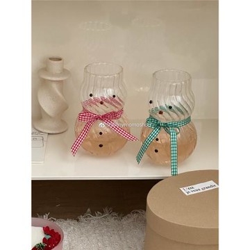 Shinymomo創意水杯卡通花生牛奶杯咖啡杯耐熱紅酒杯可愛雪人杯子