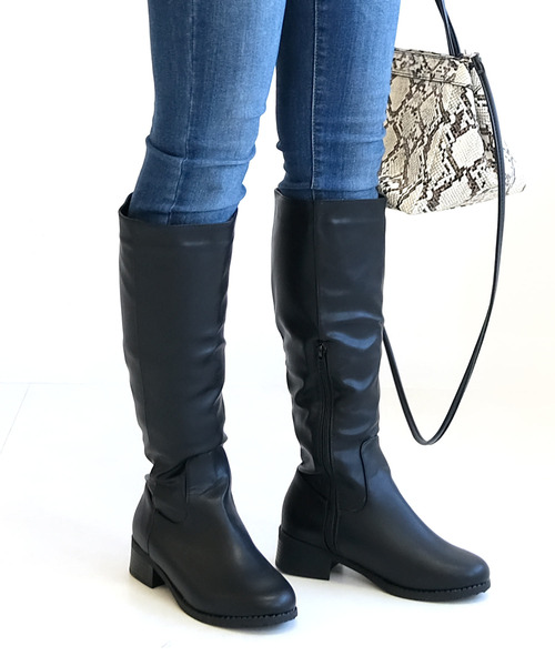 Amiami ローヒールロングブーツ Women シューズ ブーツ 通販 Lineポイント最大get Lineショッピング