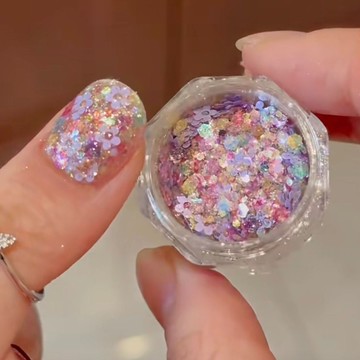 ❰現貨❱美甲飾品普羅旺斯莊園閃粉亮片小紅書花朵指甲亮片學生穿戴甲素材 亮片 裝飾 美甲飾品 手機滴膠