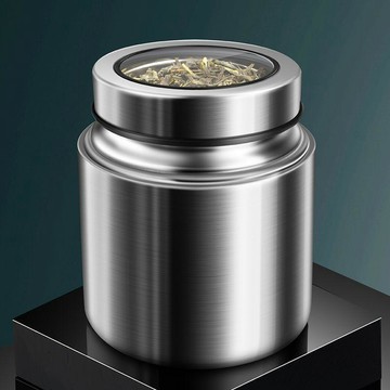 🚀台灣出貨✨【拒絕食物變質】304不鏽鋼密封罐 茶葉罐 咖啡豆罐 保鮮盒 儲物罐 飼料密封罐 密封罐防潮保鮮可視化