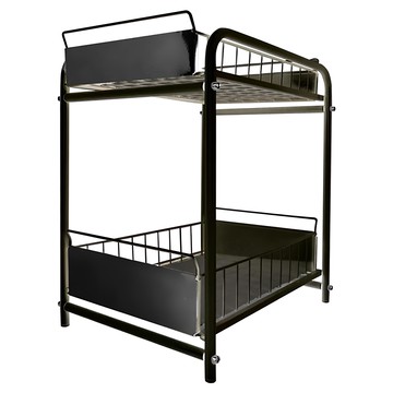 抽屜收納置物架 寬版 F0613-12 2層  28 x 36 x 40cm  黑色  1個