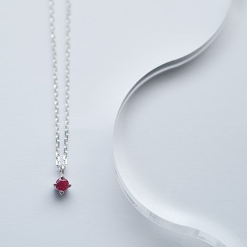 單顆 紅寶石 項鍊 925銀