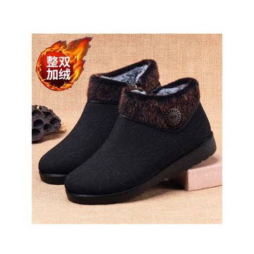 老北京媽媽棉鞋2025冬季新款中老年女士加絨加厚保暖防滑奶奶棉靴
