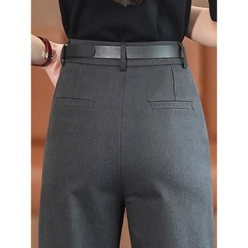 黑色窄版闊腿褲女2026春秋新款休閑高腰顯瘦百搭氣質直筒褲西裝褲