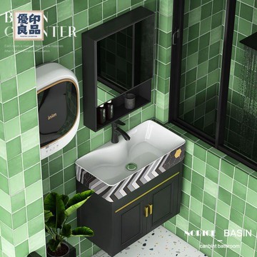 免運 公司貨 浴室櫃 陽台洗衣櫃 洗臉盆 陽臺太空鋁合金浴室櫃衛生間小戶型洗臉盆櫃組合家用壹體洗手盆櫃工廠現貨直銷 特惠/全館八折 售後保障 店長推薦 5y1018