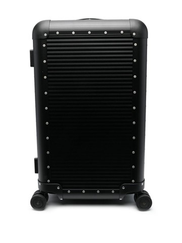 FPM Milano - Trunk On Wheels 65 suitcase - unisex - Calf Leather/Aluminium/Calf Leather/Polyester - One Size - Black
