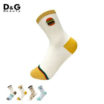 【D&G】食物女襪-漢堡(D574薄款/中筒襪/襪子)