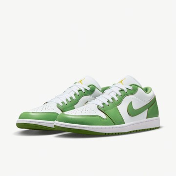 [ACS] Nike 休閒鞋 Air Jordan 1 Low SE 男鞋 白 綠 CHLOROPHYLL 皮革 AJ1 HF4823-100