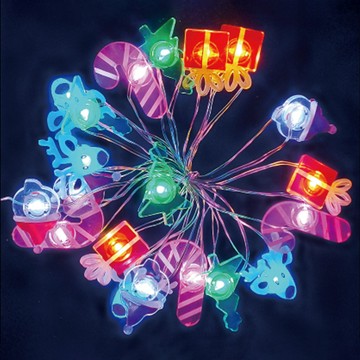 LED 20燈聖誕飾品電池燈+USB彩 SCX-70E