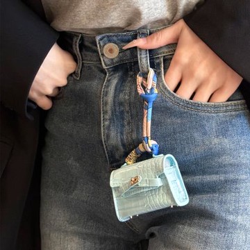 凱莉包包適用蘋果 AirPods 4保護套airpodsPro2/3代蘋果無線藍牙耳機套AirPods3鱷魚紋皮革網紅個性創意掛件