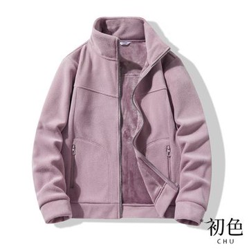 初色 初色生活 立領搖粒絨外套-共10色-39607(M-4XL可選)