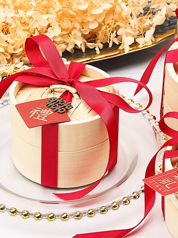 伴手禮蒸籠提籃禮物結婚包裝袋生日宴姐妹年貨隨手紅春節周歲男孩1入