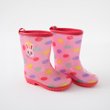 愛北鼻 兒童雨鞋 萌兔粉  20碼