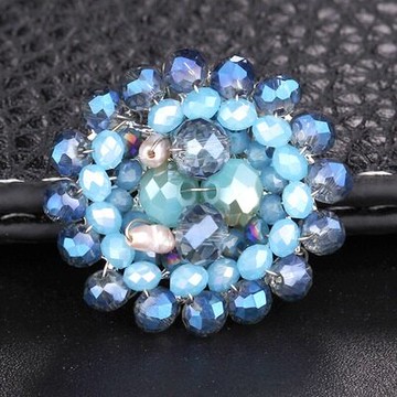 胸針手工編織水晶胸花-甜美氣質優雅設計生日情人節禮物女飾品6色73jk3【獨家進口】【米蘭精品】