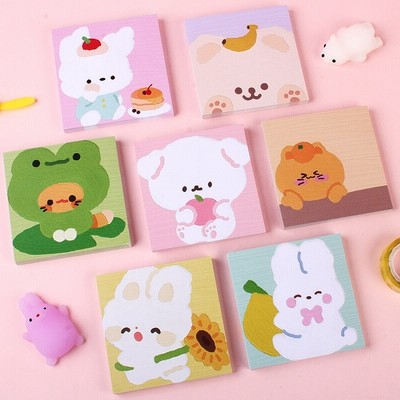 8種　かわいい　アニマル　メモ帳　付箋　ふせん　学生　女の子　海外文房具　海外メモ帳