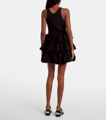 Noir Kei Ninomiya Tiered cotton miniskirt