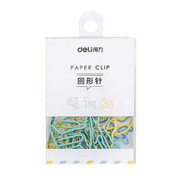 得力 Deli 彩色造型迴紋針 12支入 /盒 W0056【APP滿額下單10%點數(單一帳號最高5000點)】1/31止