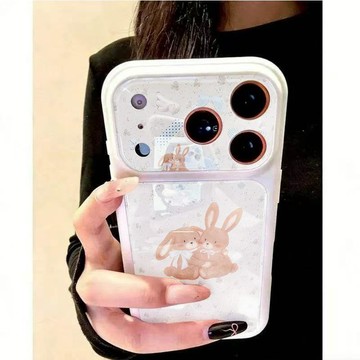 小熊抱兔子適用蘋果17ProMax手機殼iPhone17/16/15pro視窗14/13
