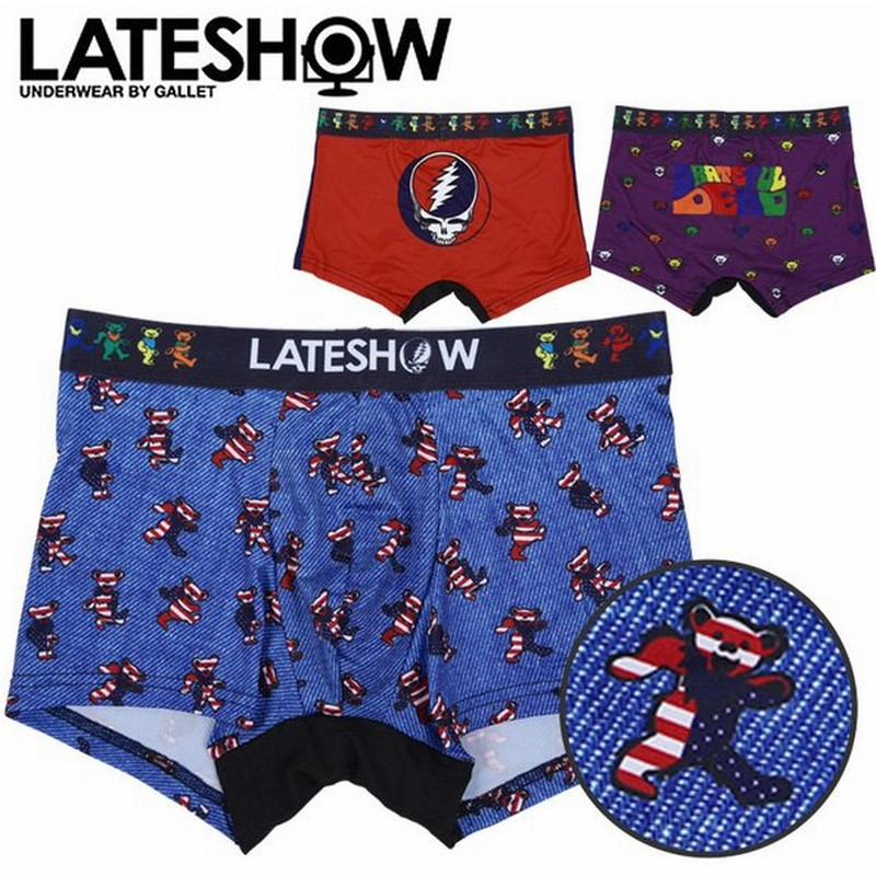 レイトショー Lateshow ボクサーパンツ メンズ 下着 アンダーウェア かわいい クマ ダンシングベア Grateful Dead アニマル柄 動物 ワンポイント ブランド 通販 Lineポイント最大0 5 Get Lineショッピング