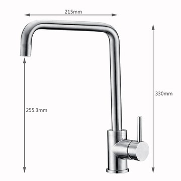喜特麗不鏽鋼大7無鉛立式水龍頭/JT-C801S