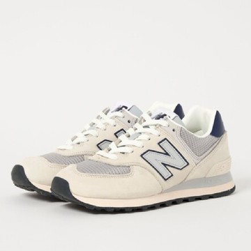 NEW BALANCE 574系列 米白藍 男女款 休閒鞋 麂皮 復古 U574SRR