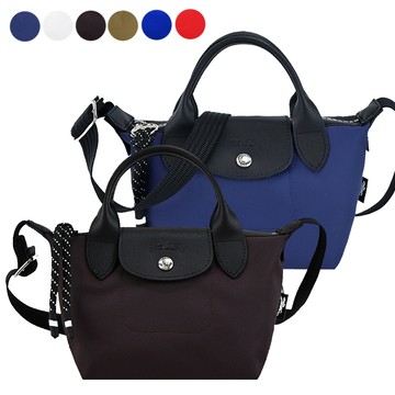 LONGCHAMP LE PLIAGE ENERGY系列再生尼龍短把手提/斜背兩用包(迷你/多色選)