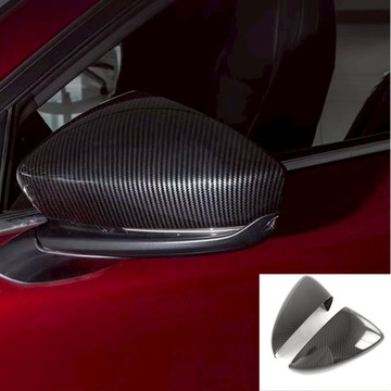 適用於CX-30 照後鏡 改裝碳纖維 MAZDA CX30零件 碳纖維內裝 汽車改裝 馬自達後照鏡防刮