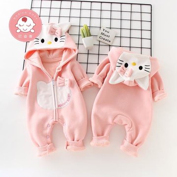 新生嬰兒連體哈衣秋季百天女寶寶春秋冬裝網紅可愛超萌公主滿月服