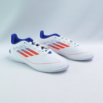 adidas IF1392 F50 Club IN J 中大童 足球鞋 室內 平底 白【iSport愛運動】