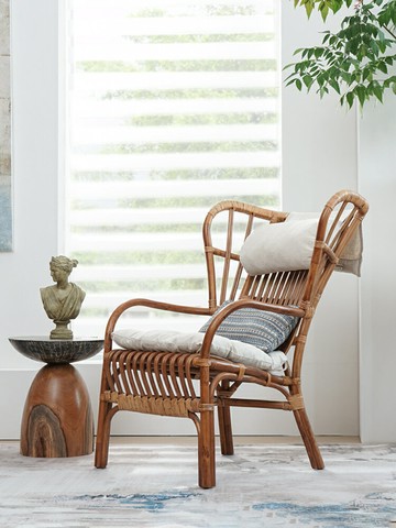 民宿天然真藤籐椅復古藤編單椅躺椅陽台庭院休閑椅家用老人靠背椅 幸福驛站