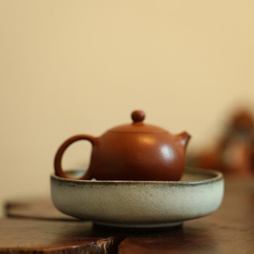 手作粉引壺承 竹編壺墊壺托蓄水紫砂壺墊 干泡臺茶道配件陶瓷茶具