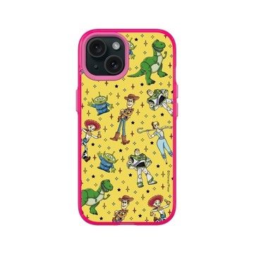 iPhone 15 Clear 粉漾桃 - 迪士尼-玩具總動員 Toy Story - 玩具總動員 - 未來感懷舊角色群