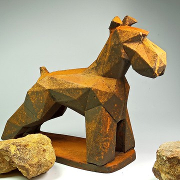 情人節禮物/雪瑞納犬-鐵銹效果  攝影道具 Schnauzer