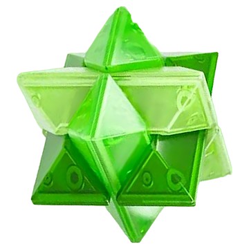 YouRPUZZLE 孔明鎖-六方寶石-柳茶L2740 益智積木玩具 訓練邏輯思維  1入