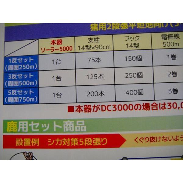 1山形2811122W1定#179ヨキ】防獣柵ソーラー電源5000型猪用２段張