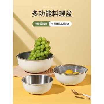 洗菜打蛋料理盆子家用廚房拌菜沙拉碗304不銹鋼食品級揉面和面盆